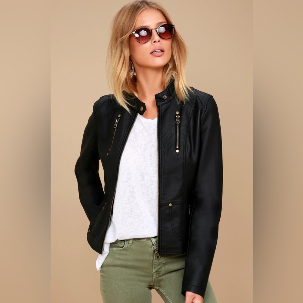 Lulu’s Vegan Leather Motorcycle Jacket